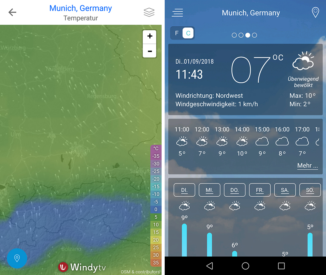 В течение короткого времени для бесплатной загрузки: с приложением Погода App Pro появляется стильный прогноз погоды на вашем смартфоне Android